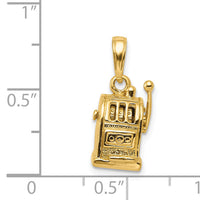 14k 3-D Moveable Slot Machine Pendant-C3042