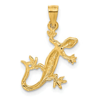 14k Diamond-Cut Lizard Pendant-C3048