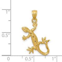 14k Diamond-Cut Lizard Pendant-C3048