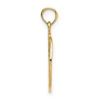 14k Textured Peace Sign Pendant-C3053