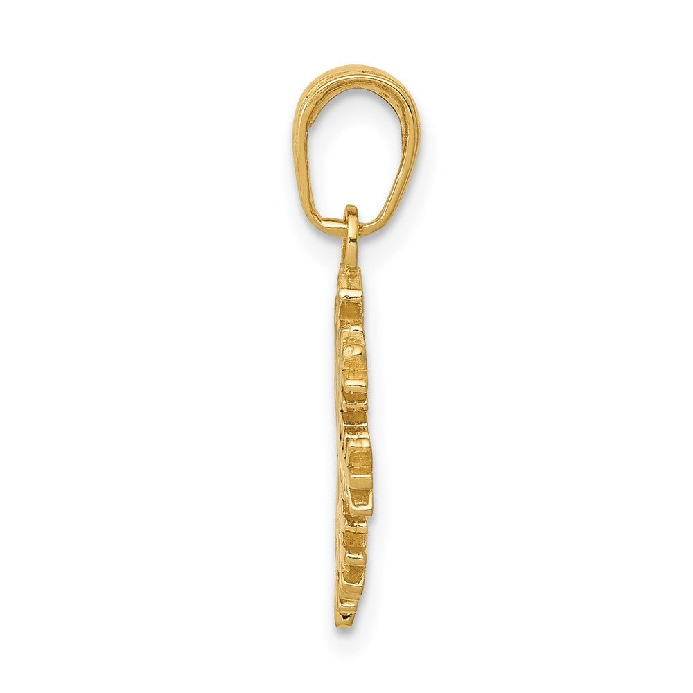 14k Snowflake Pendant-C3062