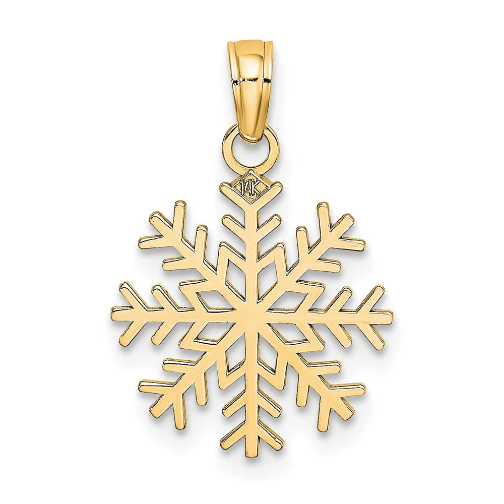 14k Snowflake Pendant-C3062