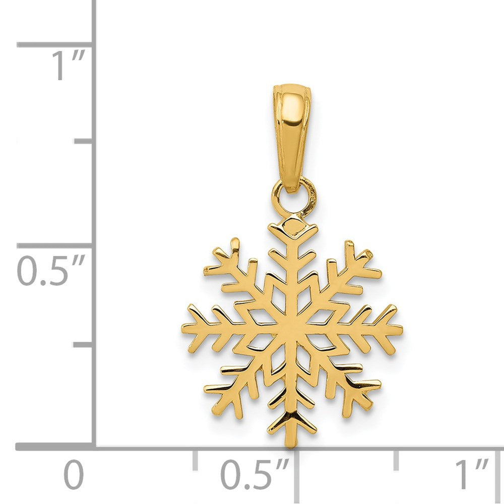 14k Snowflake Pendant-C3062