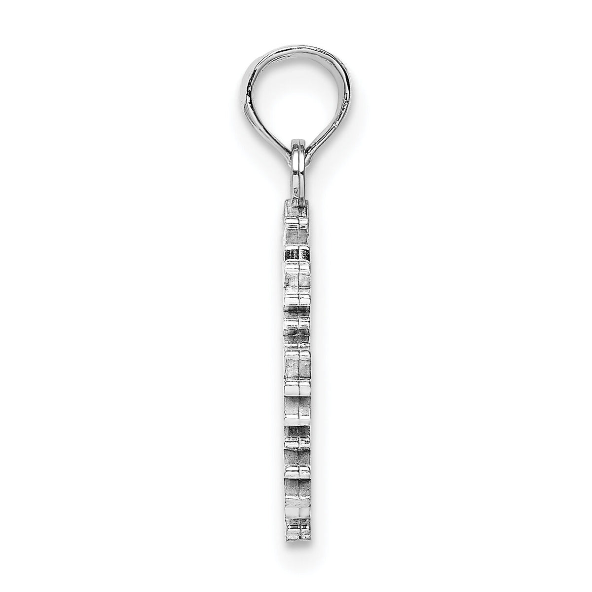 14k White Gold Snowflake Pendant-C3062W