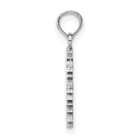 14k White Gold Snowflake Pendant-C3062W