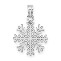 14k White Gold Snowflake Pendant-C3062W