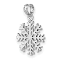 14k White Gold Snowflake Pendant-C3062W