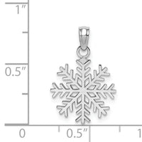 14k White Gold Snowflake Pendant-C3062W