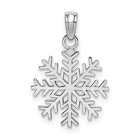 14k White Gold Snowflake Pendant-C3062W