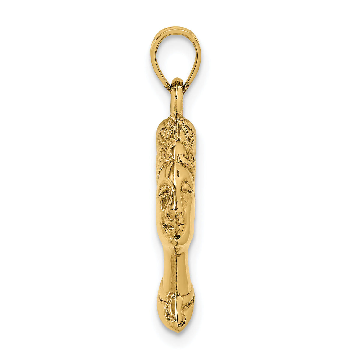 14k 3-D Nefertiti Pendant-C3068