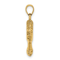 14k 3-D Nefertiti Pendant-C3068