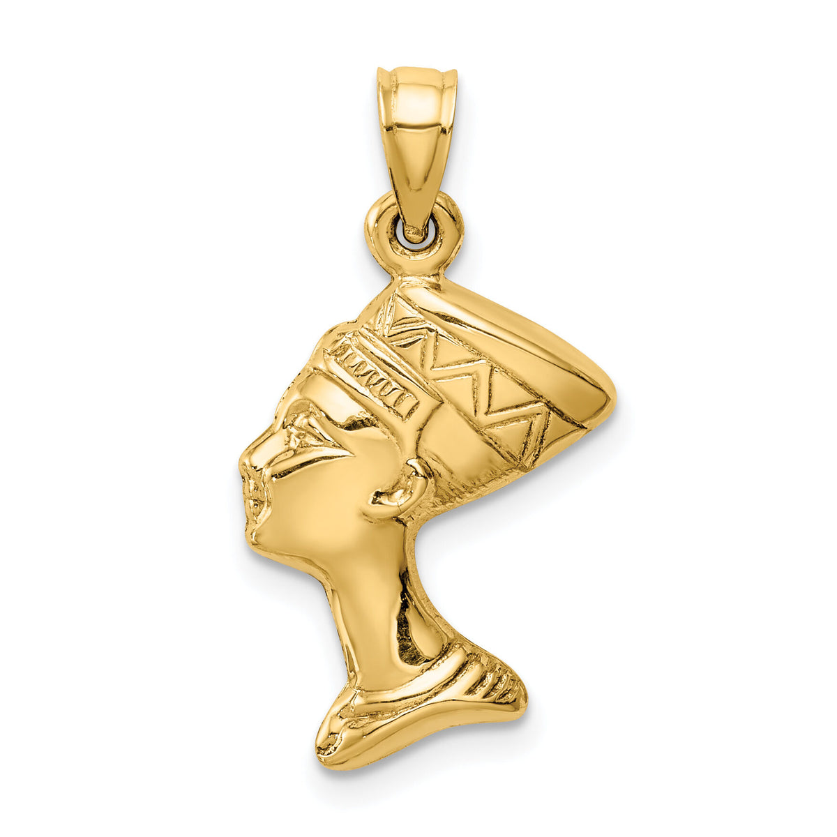 14k 3-D Nefertiti Pendant-C3068