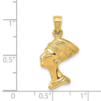 14k 3-D Nefertiti Pendant-C3068