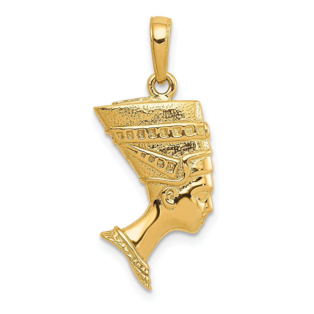 14k 3-D Nefertiti Pendant-C3069