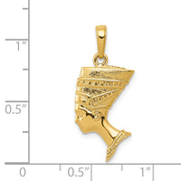 14k 3-D Nefertiti Pendant-C3069
