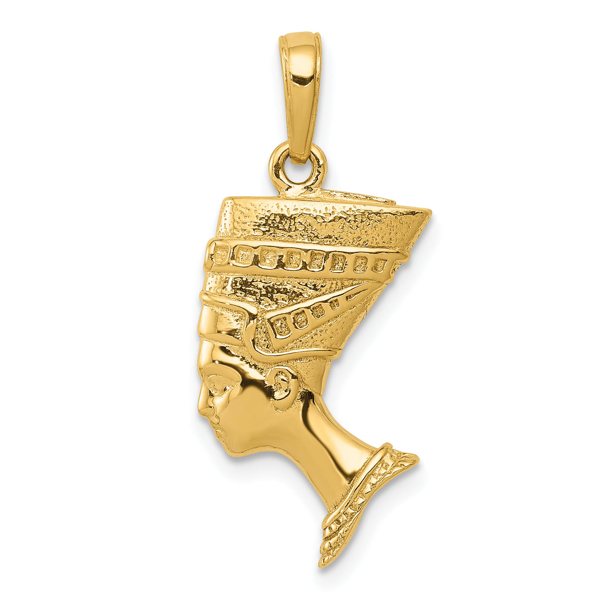 14k 3-D Nefertiti Pendant-C3069