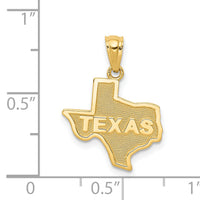 14k State of TEXAS Map Pendant-C3070