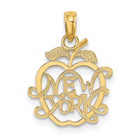 14k NEW YORK in Apple Cut-out Charm-C3071