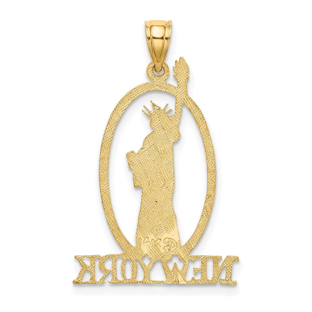 14k Cut-out NEW YORK w/Statue of Liberty Charm-C3073