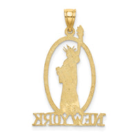 14k Cut-out NEW YORK w/Statue of Liberty Charm-C3073