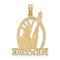 14k Cut-out NEW YORK w/Statue of Liberty Charm-C3074