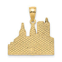 14k Cut-out New York Skyline with Taxi Charm-C3082