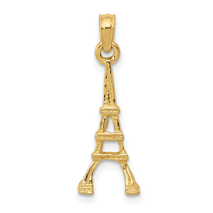 14k Eiffel Tower Pendant-C3084