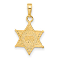 14k DEPUTY SHERIFF Badge with Bear Pendant-C3098
