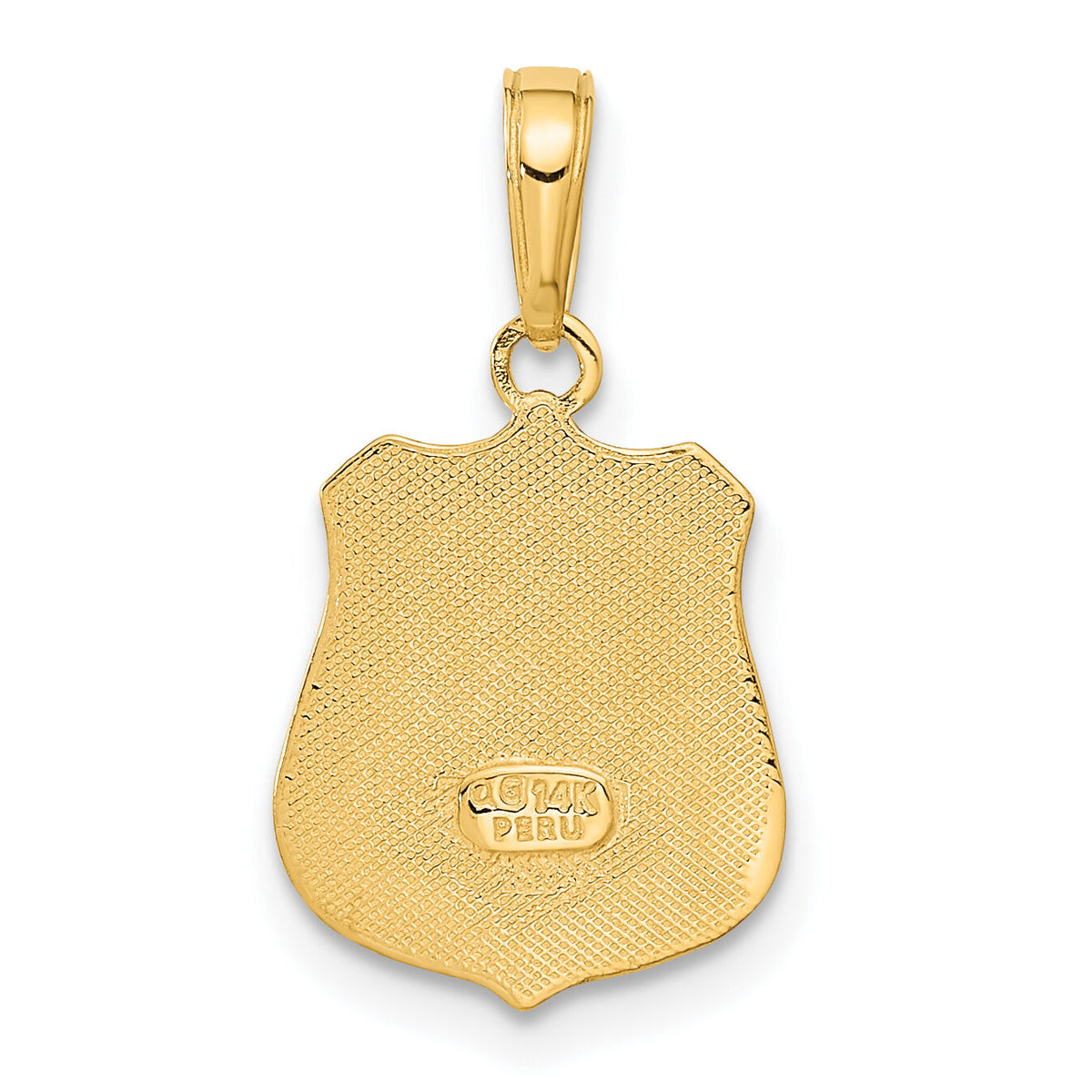 14k POLICE Badge Pendant-C3099