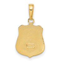 14k POLICE Badge Pendant-C3099