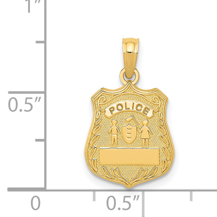 14k POLICE Badge Pendant-C3099