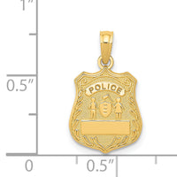 14k POLICE Badge Pendant-C3099