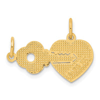 14k Heart and Key Break Apart Charm-C310
