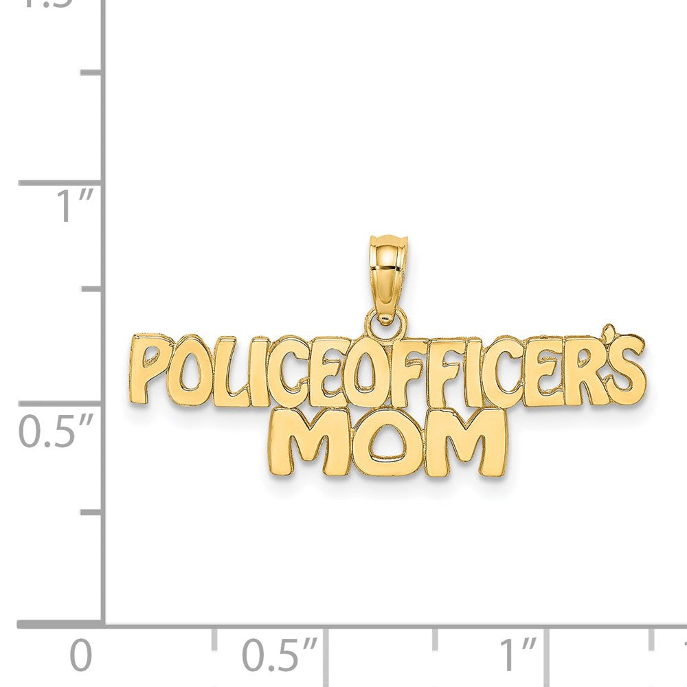 14k POLICE OFFICER'S MOM Charm-C3100