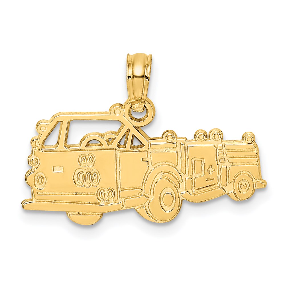 14k Fire Truck Charm-C3103