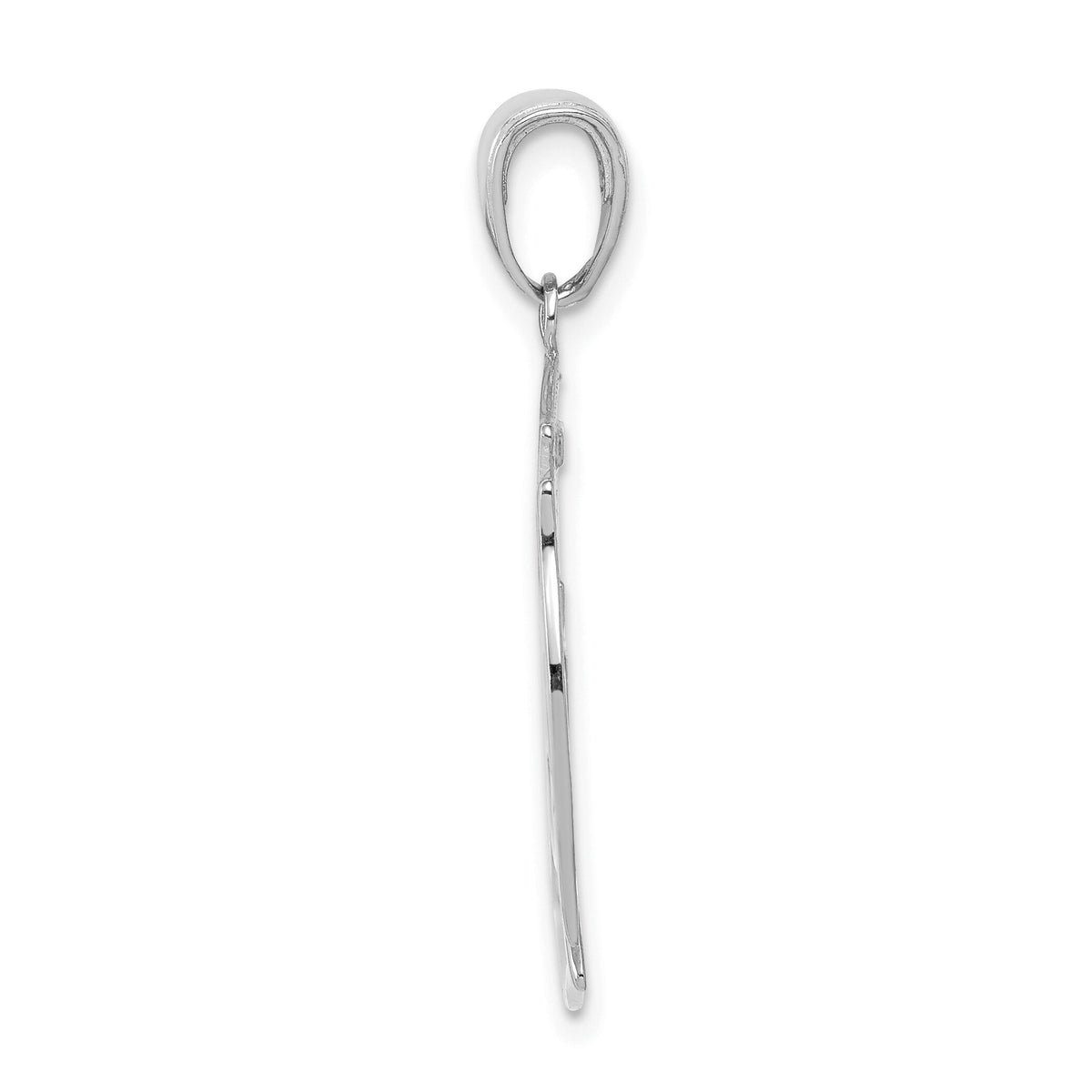14k White Gold FD MEMBER in Shield Pendant-C3105W
