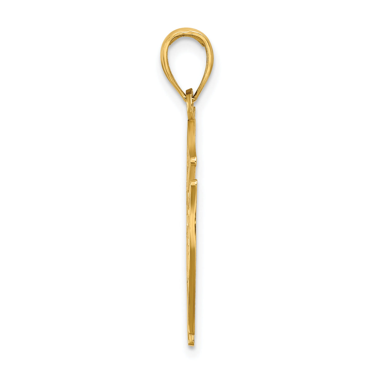 14k VFD Ladies AUX  Shield Charm-C3106