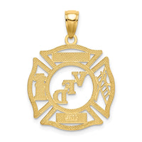 14k VFD Ladies AUX  Shield Charm-C3106
