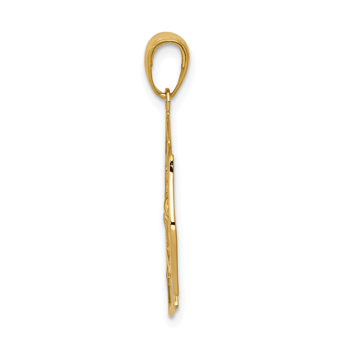 14k Fireman Shield Pendant-C3108