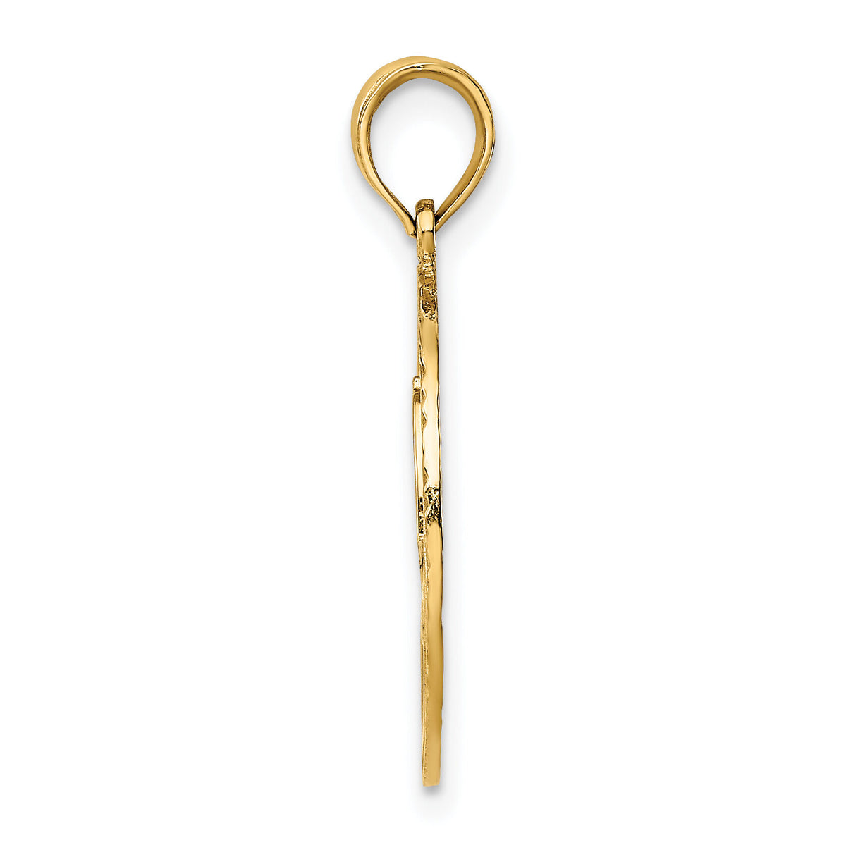 14k Fireman Helmet in Disk Charm-C3109