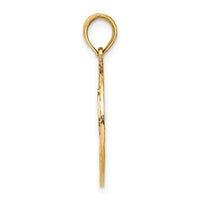 14k Fireman Helmet in Disk Charm-C3109