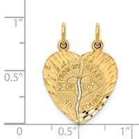 14k Break-apart diamond cut FROM MY HEART DIRECT TO YOURS Charm-C311