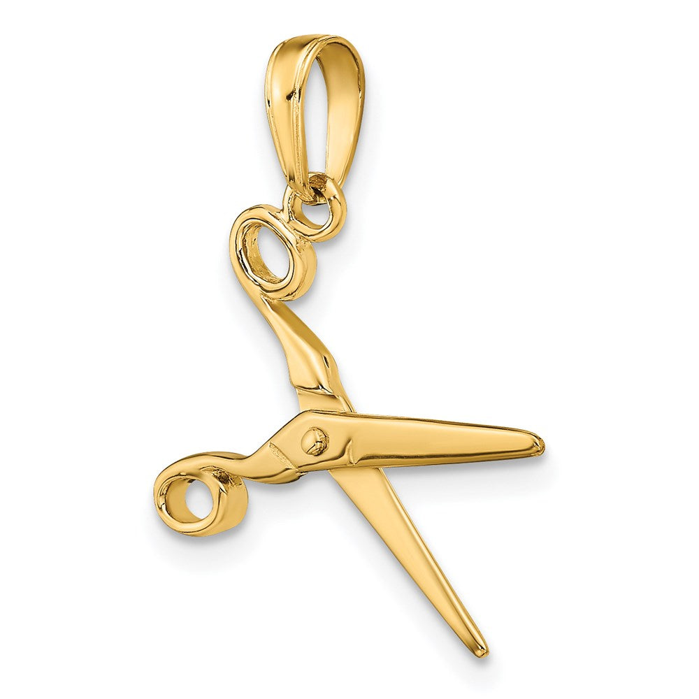 14k 3-D Moveable Scissors Pendant-C3118
