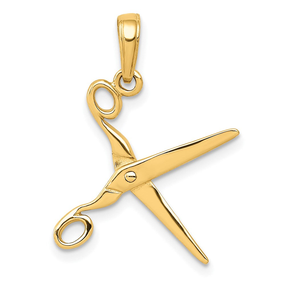 14k 3-D Moveable Scissors Pendant-C3118