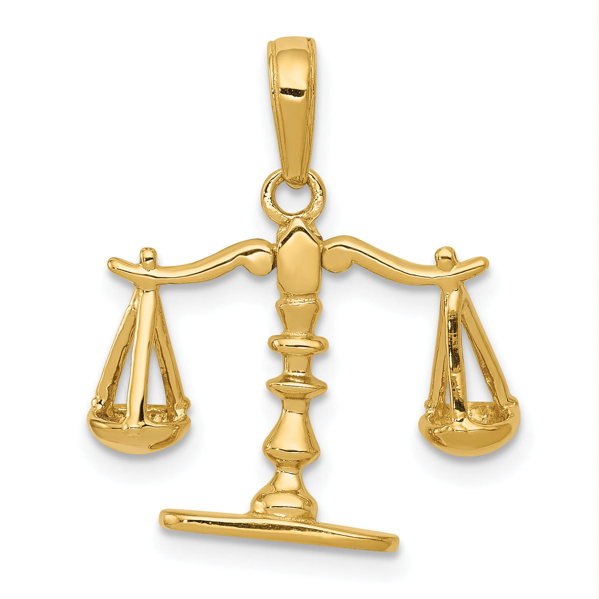 14k 3-D Moveable Scales of Justice Pendant-C3122