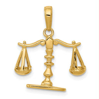 14k 3-D Moveable Scales of Justice Pendant-C3122