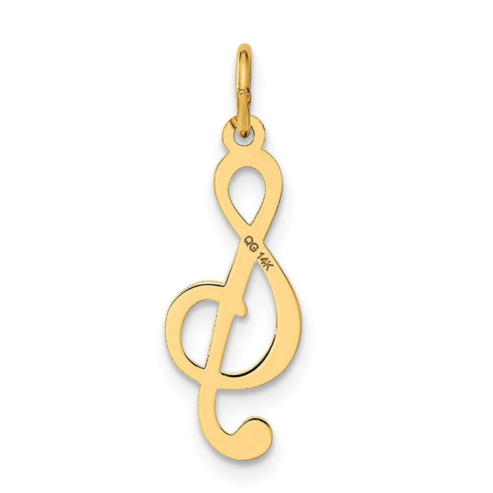 14k Polished Treble Clef Charm-C3124