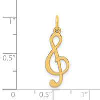 14k Polished Treble Clef Charm-C3124