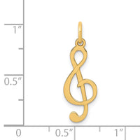 14k Polished Treble Clef Charm-C3124