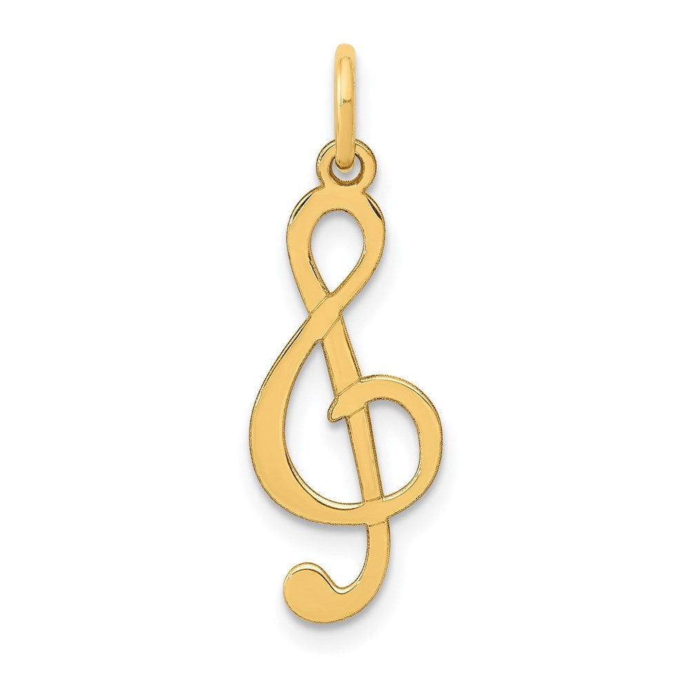 14k Polished Treble Clef Charm-C3124